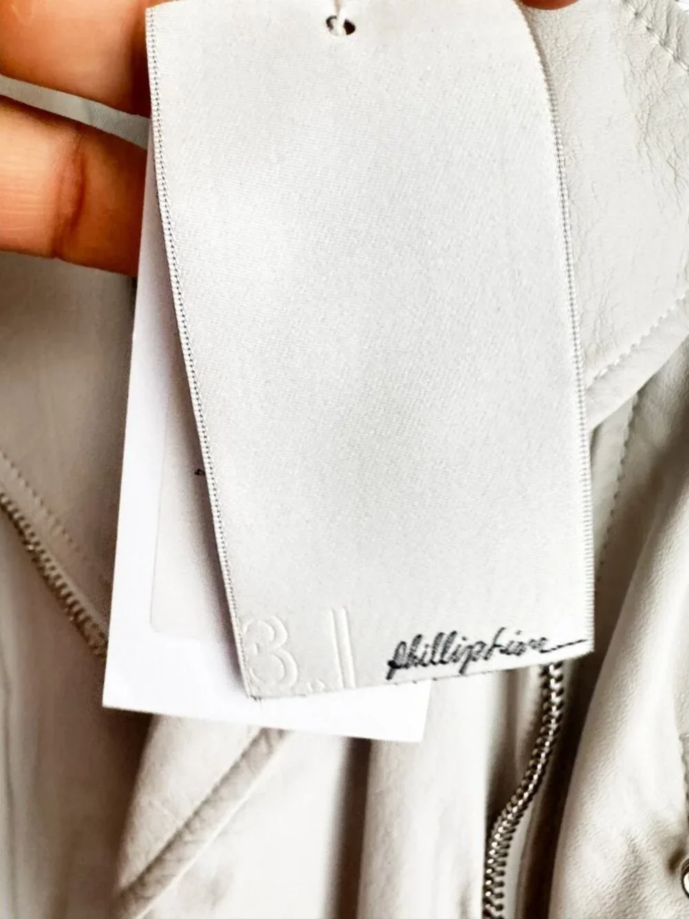 3.1 Phillip Lim White Contour Motorcross Leather Motorcycle Jacket 8 - Picture 7 of 10